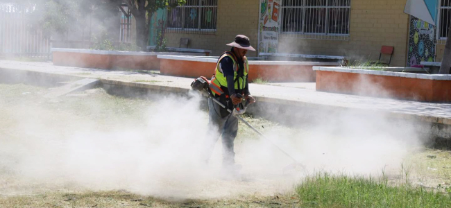 Garantizan en Allende espacios escolares limpios y dignos