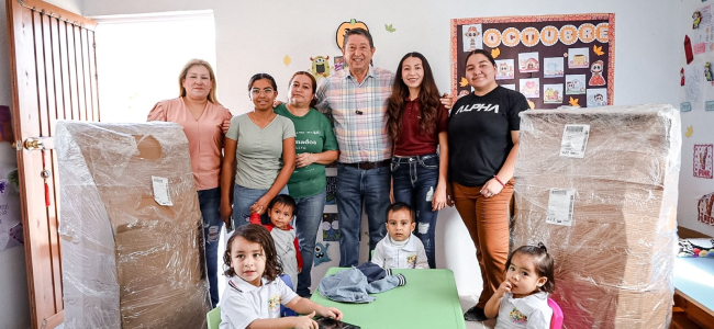 Rehabilitan espacio de Educación Inicial en ejido La Tembladora