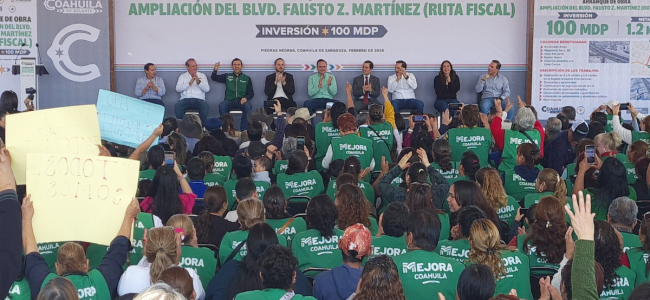 Desde Piedras Negras arranca Manolo obras por 3 mil MDP en Coahuila