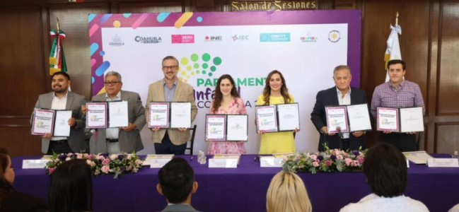 Impulsan instituciones el Parlamento Infantil Coahuila 2026