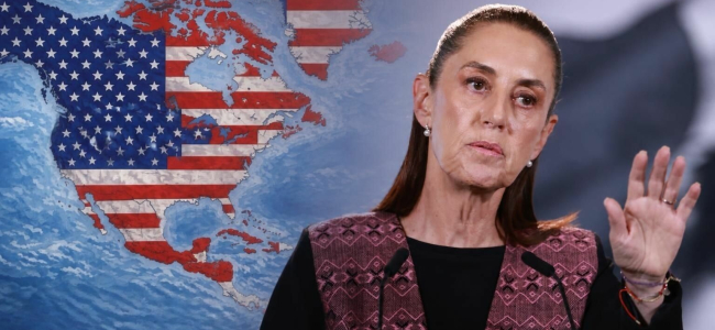 'México no es ni será colonia de ningún país extranjero', declara Sheinbaum ante mapa publicado por Trump