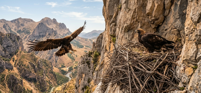 Hallan nido de águila real en Ocampo, Coahuila