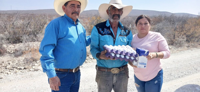 Benefician a ejido Las Blancas con servicio médico y apoyo alimentario