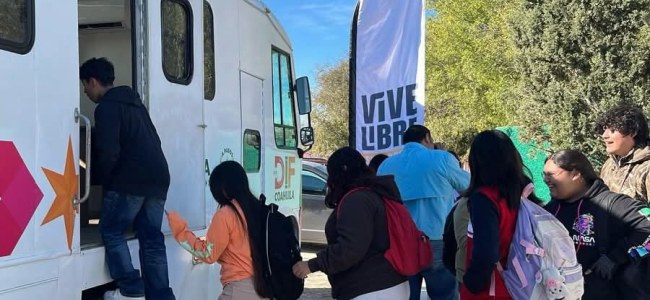 Villa Unión recibe la Unidad Móvil 'Vive libre sin drogas', en el Cecytec