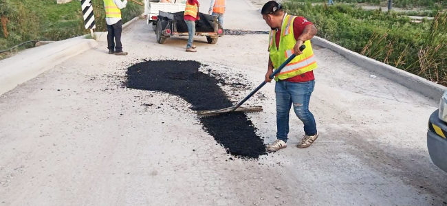 Garantizan vialidades más seguras con acciones de bacheo