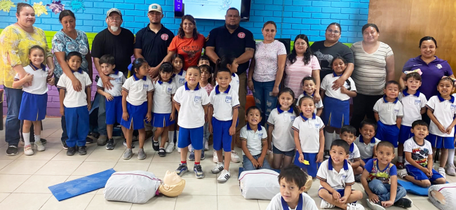 Imparten plática de primeros auxilios en jardín de niños